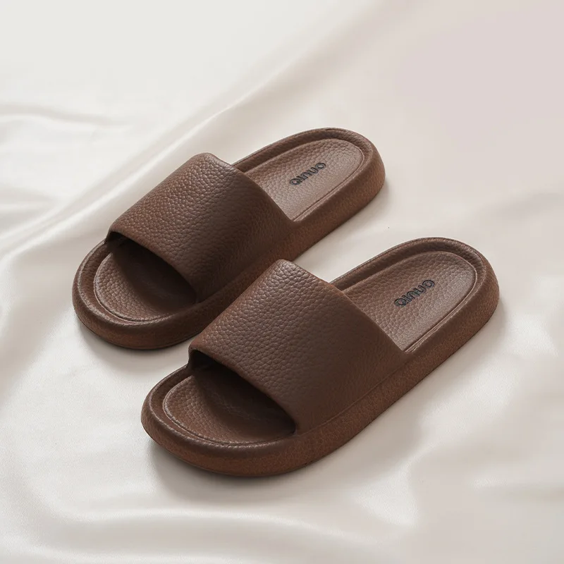 Men Thick Sole Summer Beach Slides Bathroom Anti Slip Slipper Soft Sandals Simplicity Ultra Light Shoe