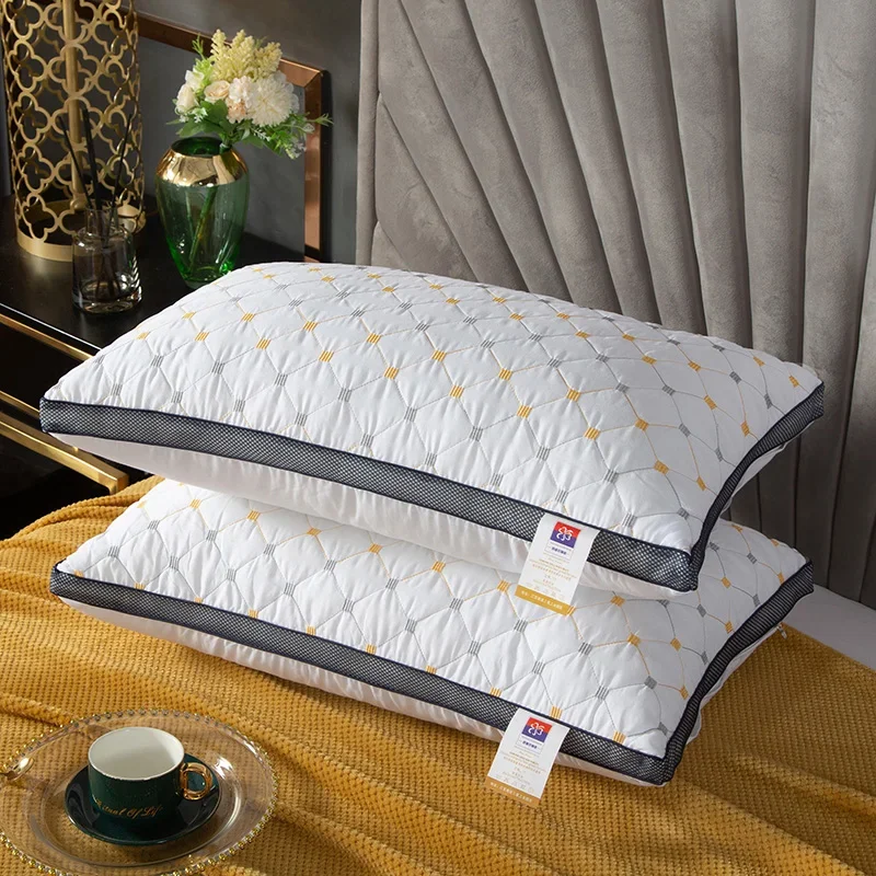 No deformation high pillow does not collapse adult deep sleeping feather velvet double pillow core home pillow core 2