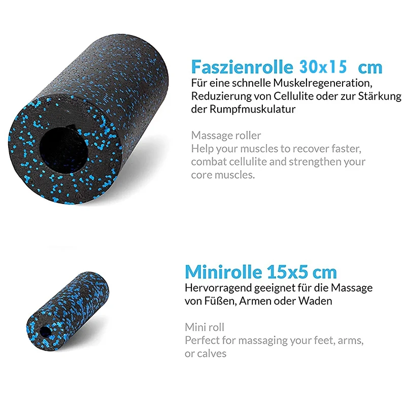 5Pcs Yoga Massage Foam Rollers Fascia Balls Yoga Column EPP High Density Fitness Roller &Ball Leg Back Neck Massager Pain Relief 3