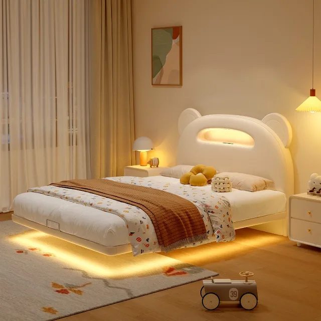 Veilleuse tables de chevet lit fantaisie esthétique français chambre lit salon Double dormir Muebles Para dortoir meubles de maison 1