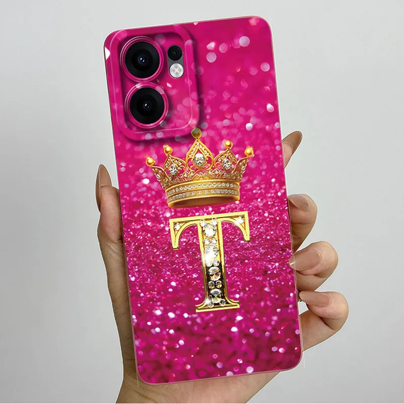 Crown Letter Painted Soft Silicone Phone Case - Enhanced Back Cover with Bumper Protection