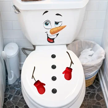 Snowman Christmas Toilet Stickers 2