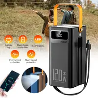 Portable Power Bank 120W 50000mAH Super Fast Charger Large Capacity External Battery Supports simultaneous charging of 7 devices