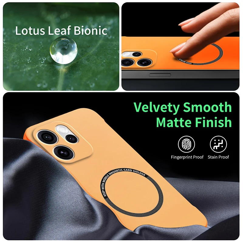 Ultra Thin Frameless Magnetic Case - Super Light Matte Hard Cover with Back Bumper Skin
