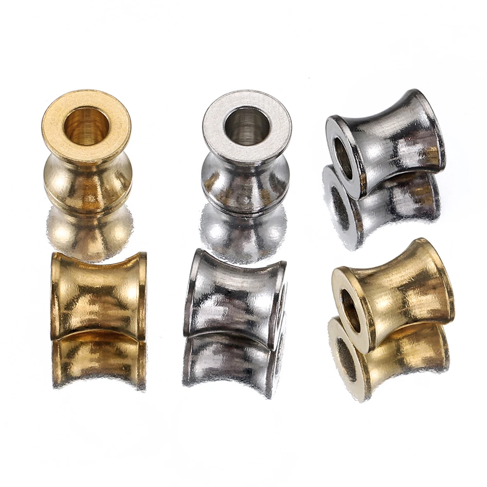 20 stücke 10 stücke 8,5 x8mm Edelstahl Lose Spacer Perlen Barrel Trommel Charms Anhänger für Halskette Armband Schmuck Machen DIY – Detail 4