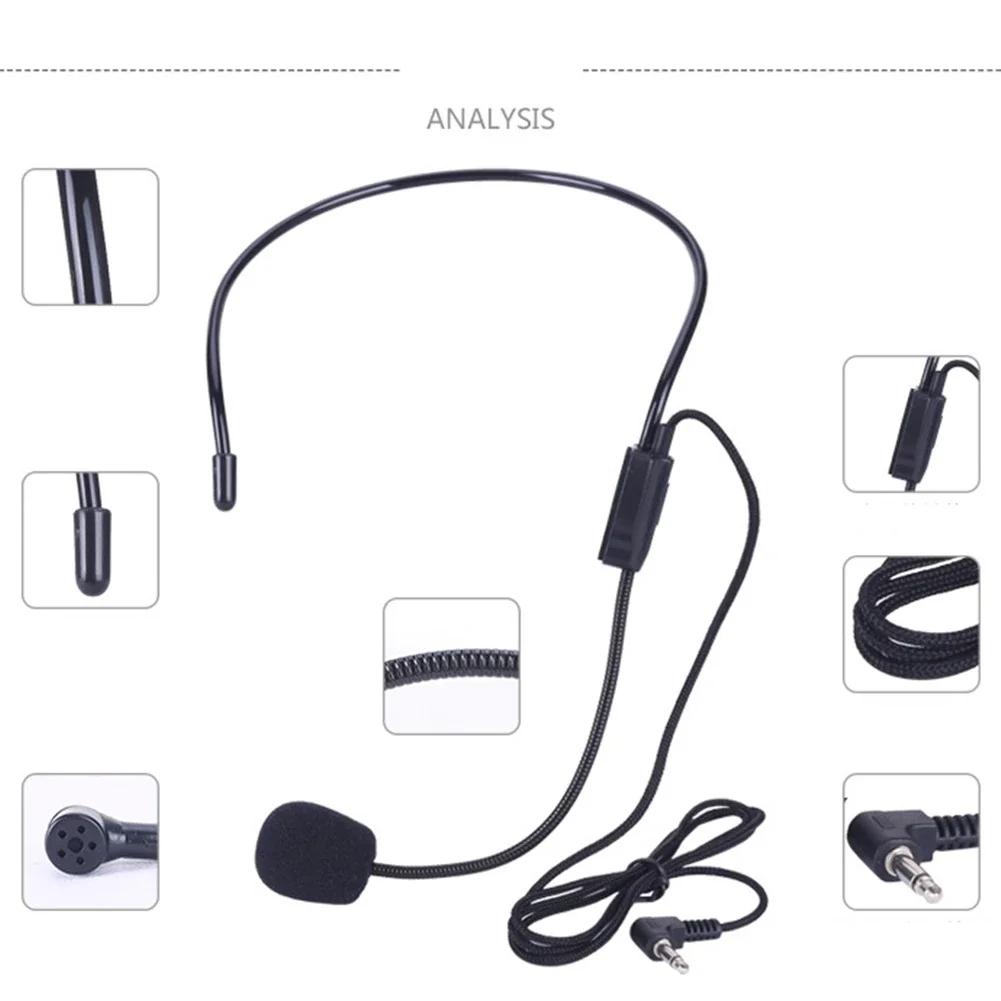 Portable Head-mounted Headset Microphone Wired 3.5mm Plug Guide Lecture Speech For Teaching Meeting headset microphone