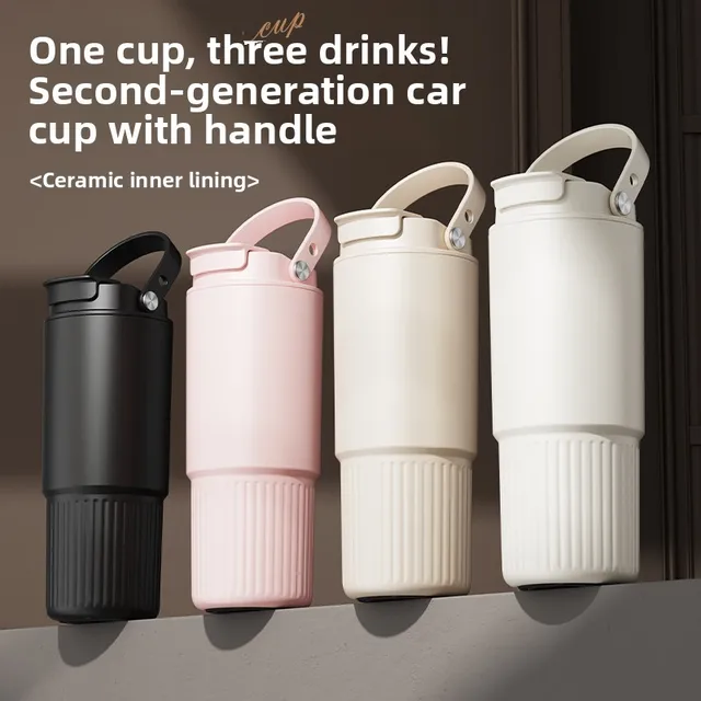 Large Capaci Cerc Insulated Water Bottle St Car Cup Men Women Students Tea Brewing Portable Beverage Container 3