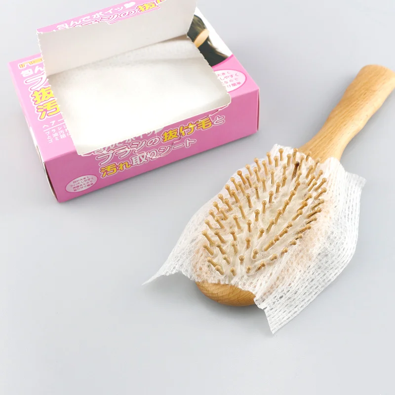 

50 Sheets Per Box Comb Cleaning Net Airbag Comb Cleaner Massage Comb Protection Anti Hair Loss Winding Paper Cleaning Sheet