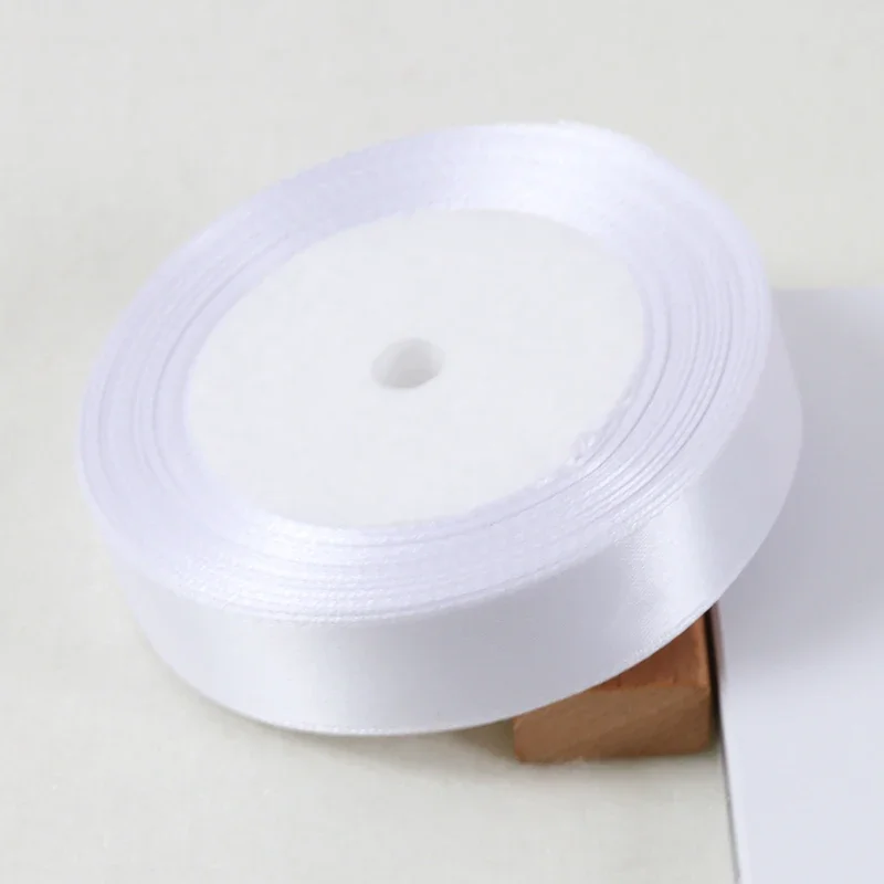 25Yards Satin Ribbon 20mm Single Face Wedding Silk Ribbon Party Decoration Satin Tapes Crafts Invitation Card Gift Wrapping DIY