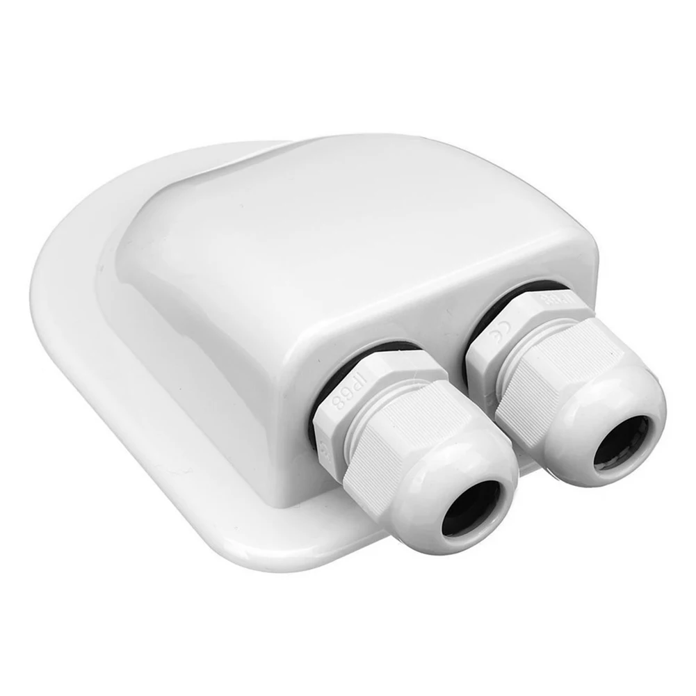 Single/Double Wire Motorhome Caravan Boat Junction Box Roof Wire Entry Cable Connector Holder Entry Gland Box Camper Accessories