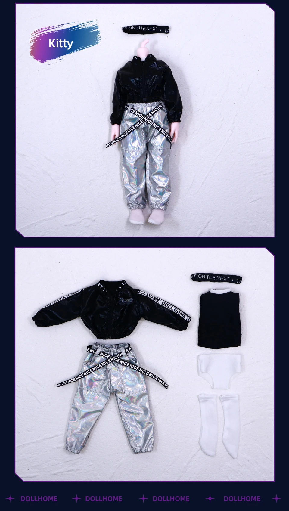 Girl Doll Outfit com Terno de Maquiagem,