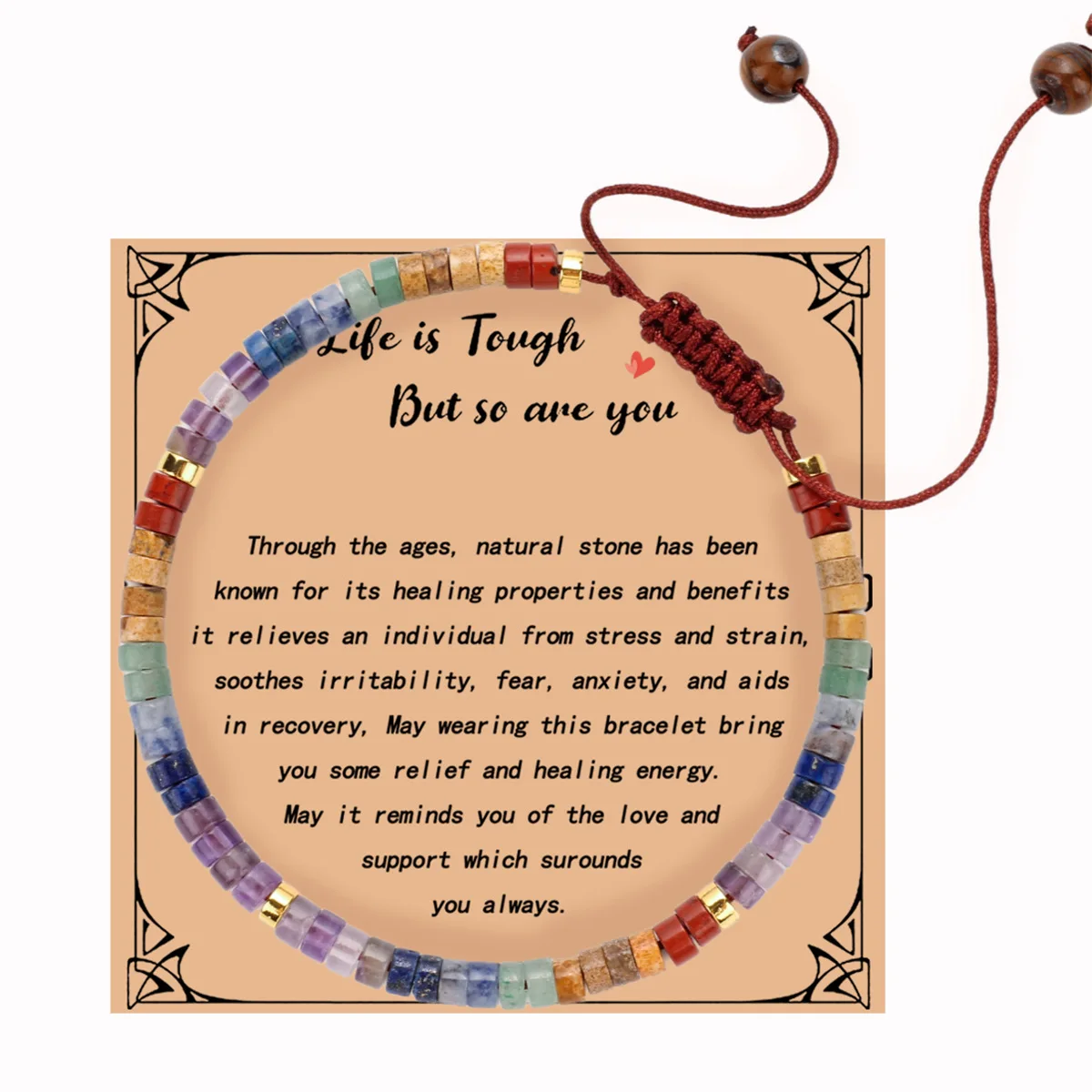 7 Chakras Natural Stone Bracelet For Women Bohemian Handmade Woven Amethyst Bracelet Meditation Relax Anxiety Energy Jewelry