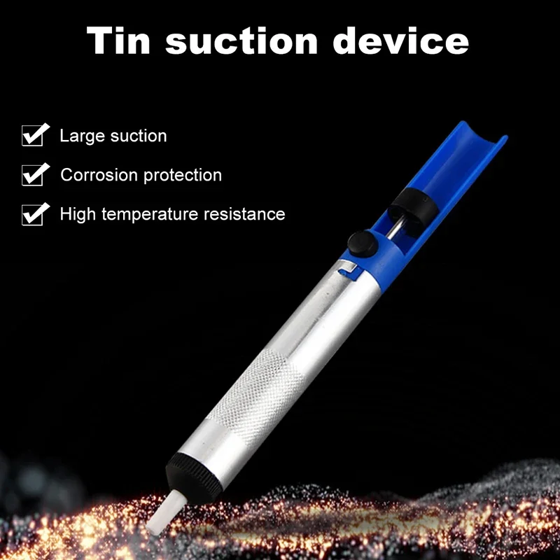 

Blue/Gold Desoldering Pump Suction Tin Sucker Durable All-aluminum Tin Suction Device Manual Solder Pump Welding Hand Tools