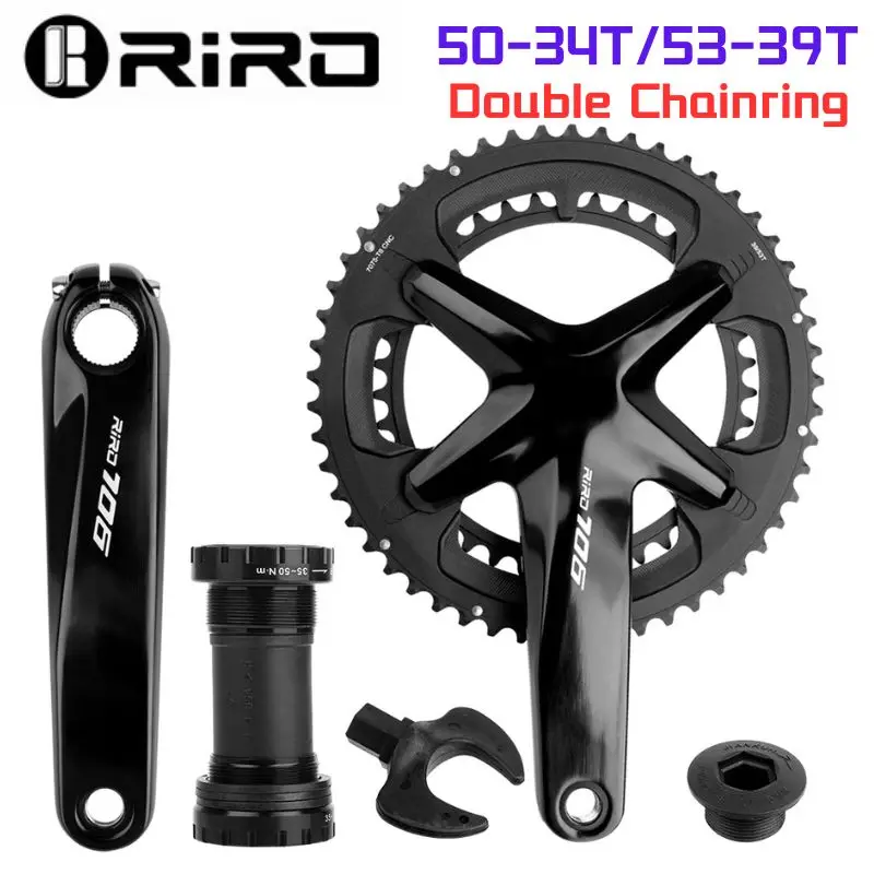 

RIRO 105 R7000 Bike Road Crank Supports 11-12 Speeds 7075 Aluminum Alloy Twin Disc 50/34T 53/39T ForShimano Crank Cycling Parts