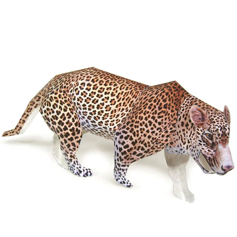 【support】 Jaguar Leopard Origami Art Paper Model Realistic Animal Mini Folding 3D Papercraft DIY Kids Handmade Craft Toys WE-023.