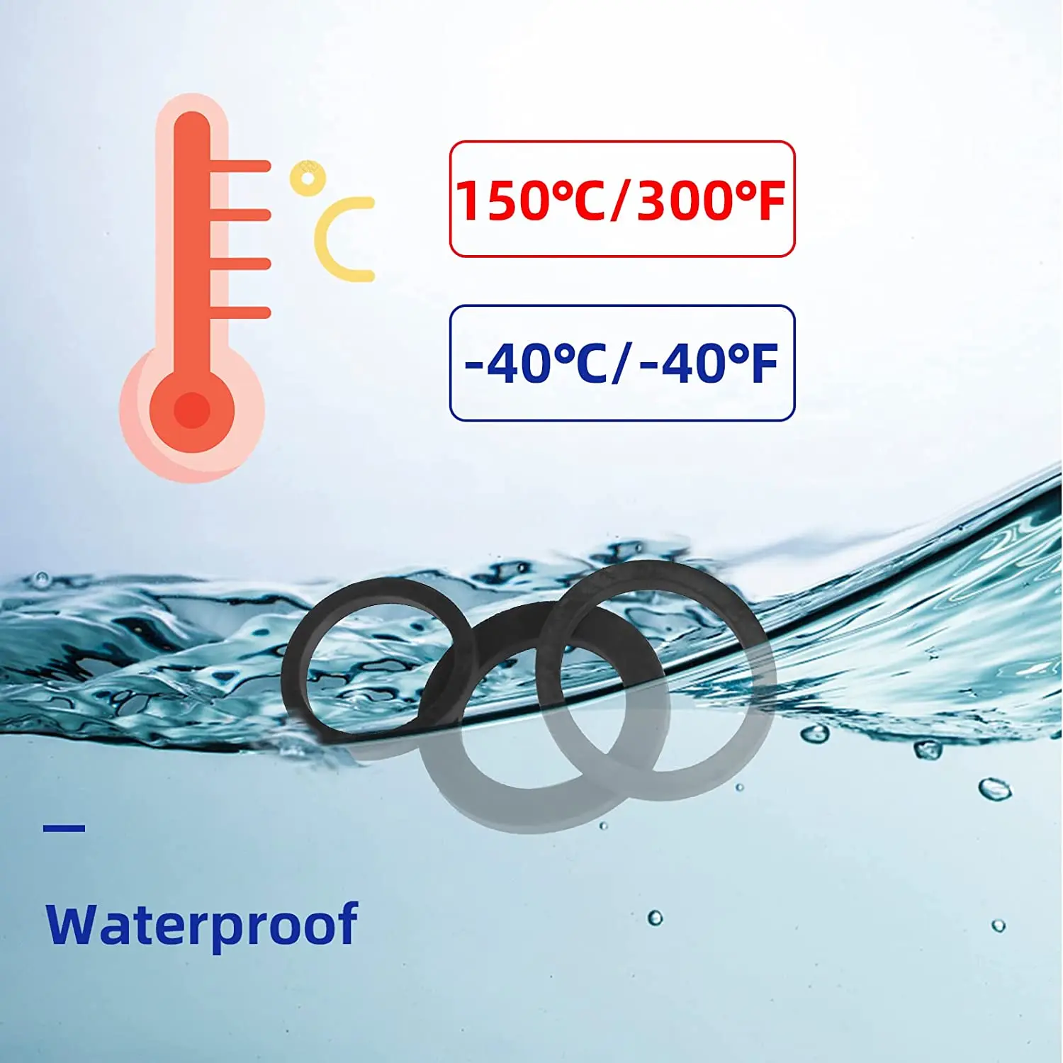500pcs Nylon Flat Rings Seal Washer Assortment Kit Loosening Prevention Plastic Gaskets Repair Faucet Pipe Water Hose Furniture