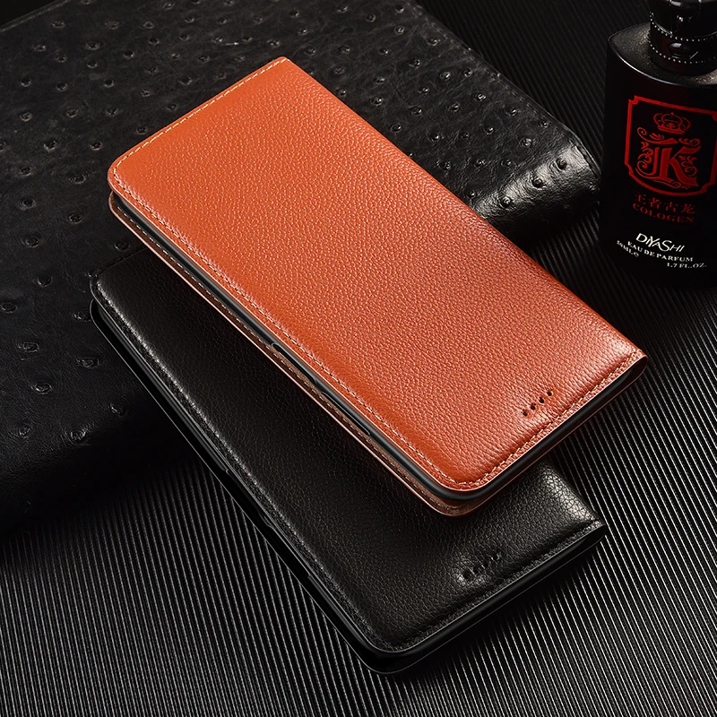 

Кожаный чехол для телефона с узором Личи для XiaoMi Black Shark 2 3 3s 4 4s 5 Pro RS, Магнитный флип-чехол, роскошные чехлы-бумажники