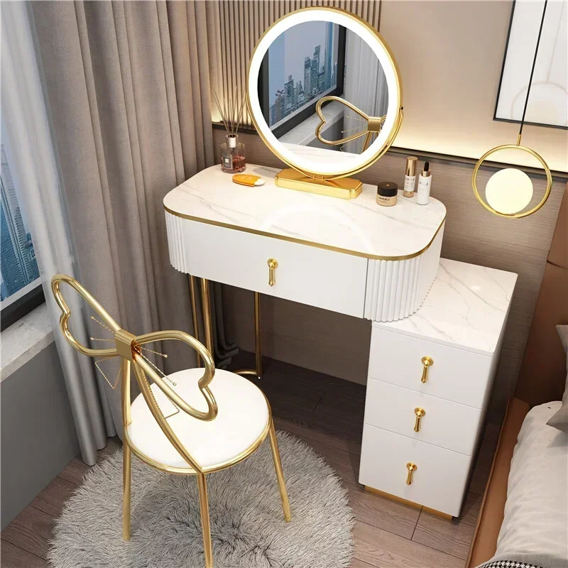 Drawer Chair Dressing Table Makeup Led Cosmetic Paint Bedroom Cabinets Toiletrie Tables