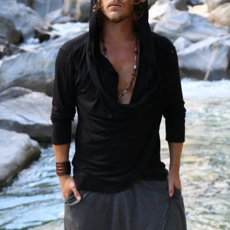 long sleeve deep v neck shirt