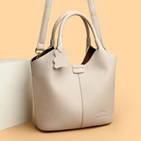 Sacs à main en cuir souple pour femmes, fourre-tout à bandoulière, sac messager, grande capacité, poignée supérieure, marque de haute qualité, initié 4