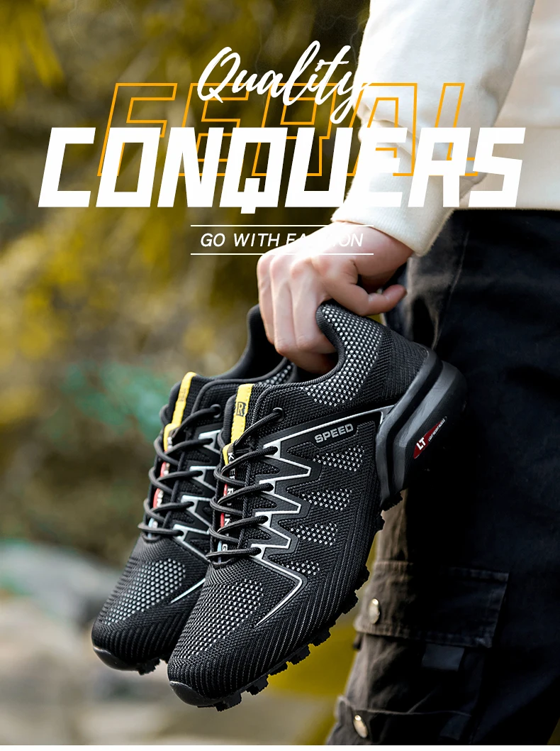 Description Picture 3 of itemMesh Hiking Shoes Men Sports Shoes Outdoor Hunting Fishing Shoes Lightweight Breathable Hiking Travel Shoes New Cycling Shoes