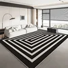 Geometric Decor carpets for living room Black White Light Luxury Rugs Decoration bedroom Non-slip Mat Large Area Rug tapis salon 2