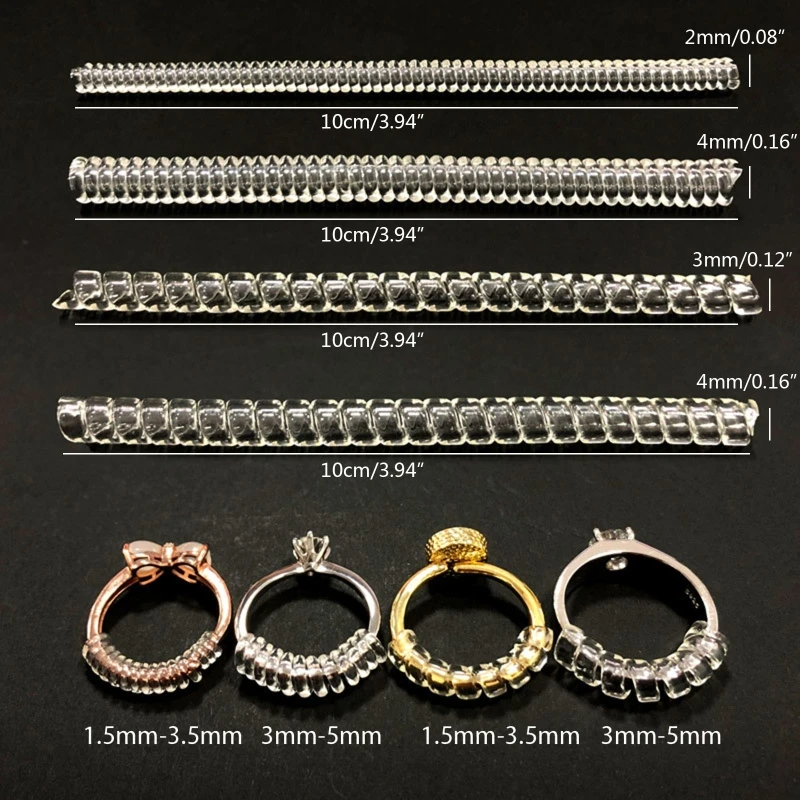 Eiito Ring Size Adjuster for Loose Rings (18 Pcs), Ring Resizer for Ring  Adjuster Smaller, Ring Spacer, 2 Styles Ring Guard