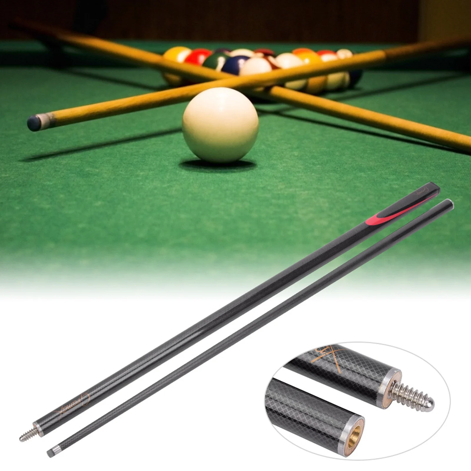 Queue De Billard En Fibre De Carbone 58 Pouces - Segmentée - Neuf - 147 Cm