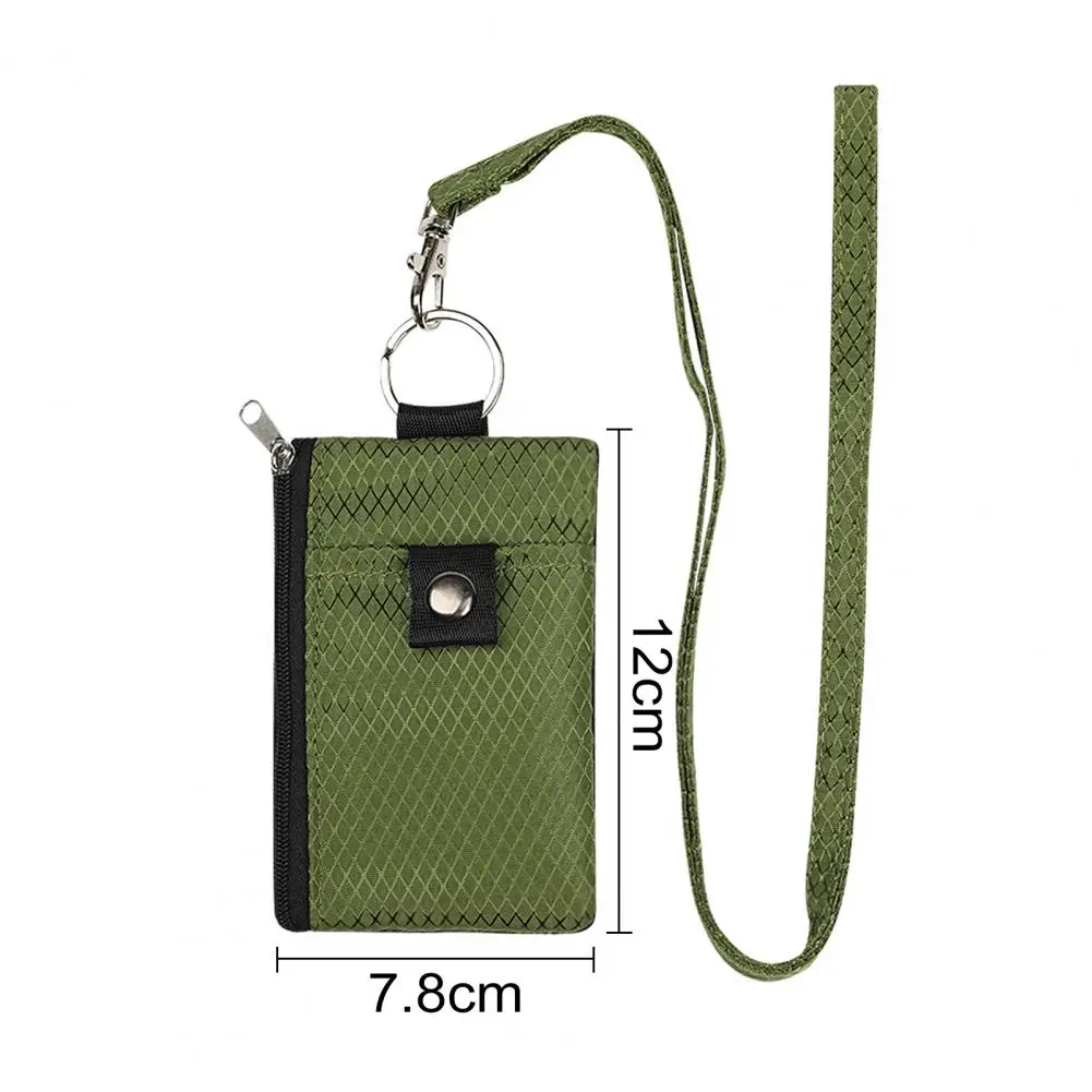 Neck Hanging Card Holder with Lanyard Student ID Sleeve Transparent Window Waterproof Coin Purse RFID Blocking Card Holder