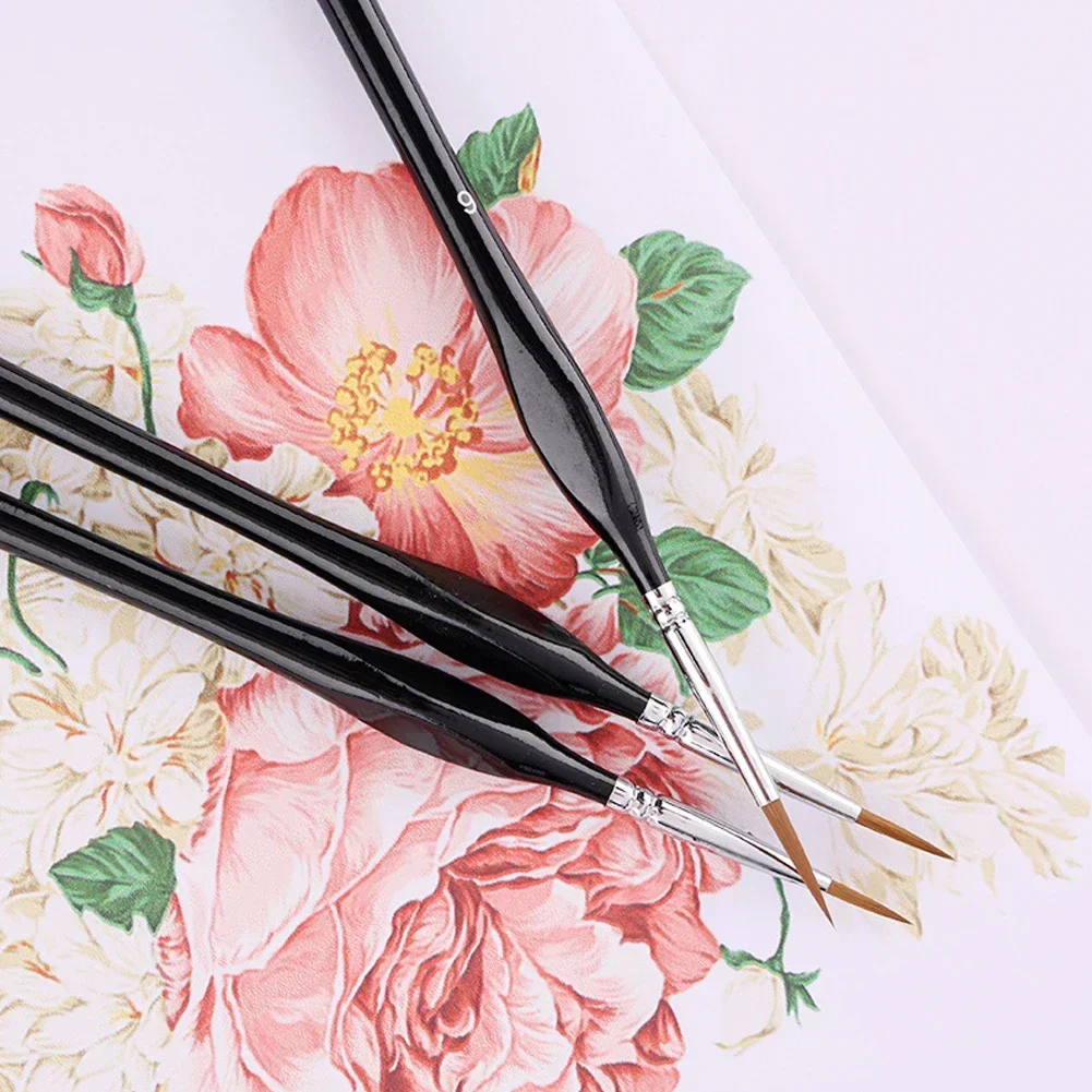 6/7Pcs Professional Sable Hair Paint Brush Set - Miniature Art Brushes for Drawing Gouache Oil Painting Brush Art Supplies 2