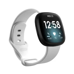 Soft Silicone Replacement Wristband Bracelet - S (14 white)