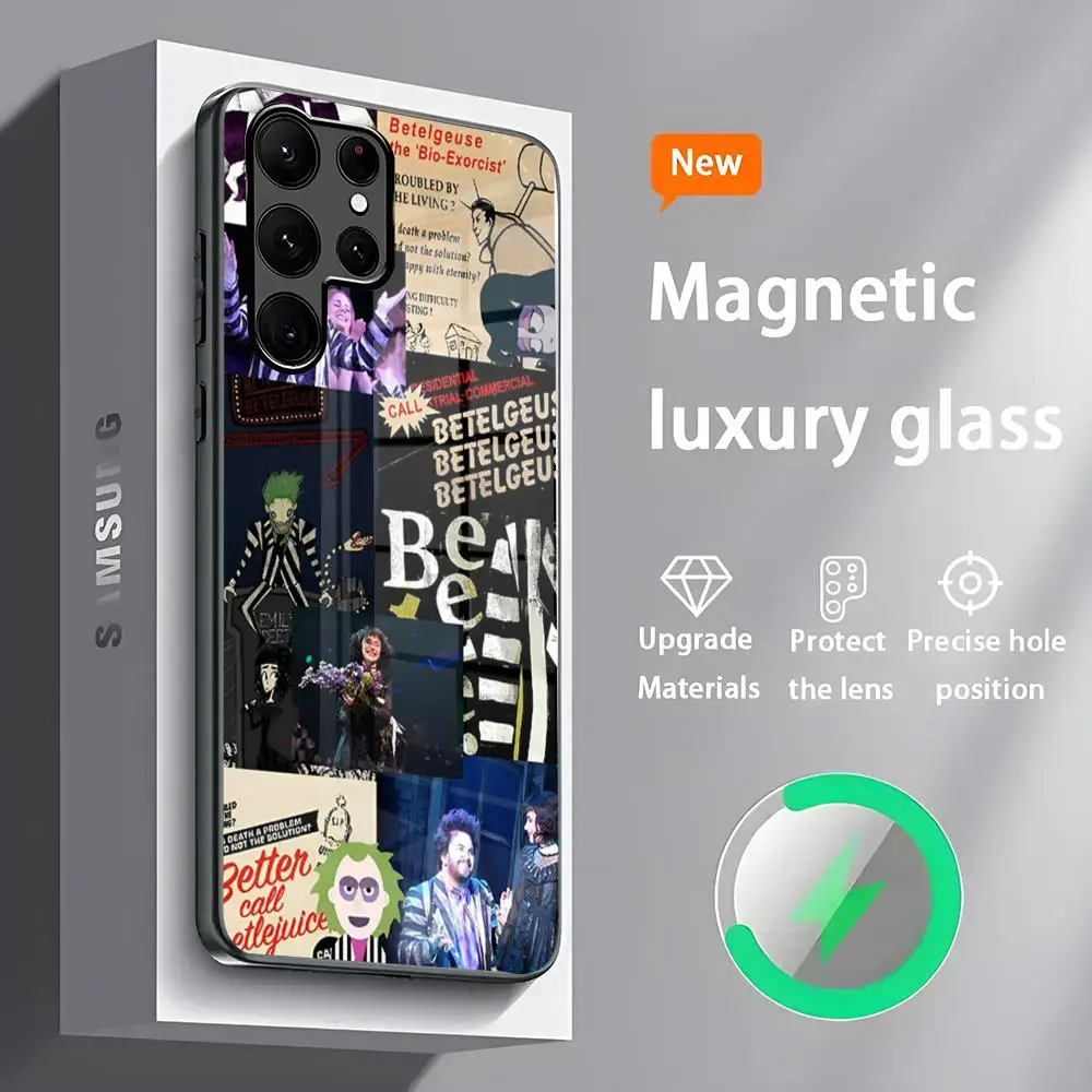 thumbnail image 1 of Funda de teléfono B-Beetlejuice 2 para Samsung S 25 S24 S23 S22 S21 S20 Plus Ultra Note20 Funda de teléfono magnética de vidrio, 1 of 5