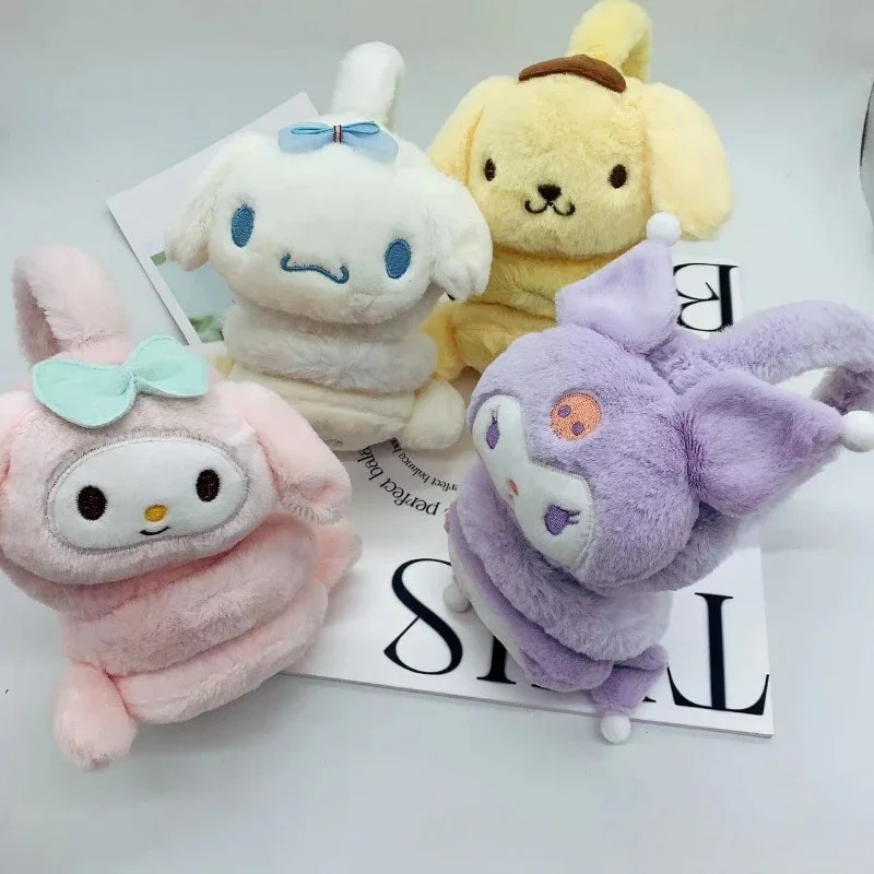 

Sanrio Cinnamoroll Children's Earmuffs My Melody Pompompurin Kuromi Cute Cartoon Good-looking Girl's Winter Plush Ear Warmer