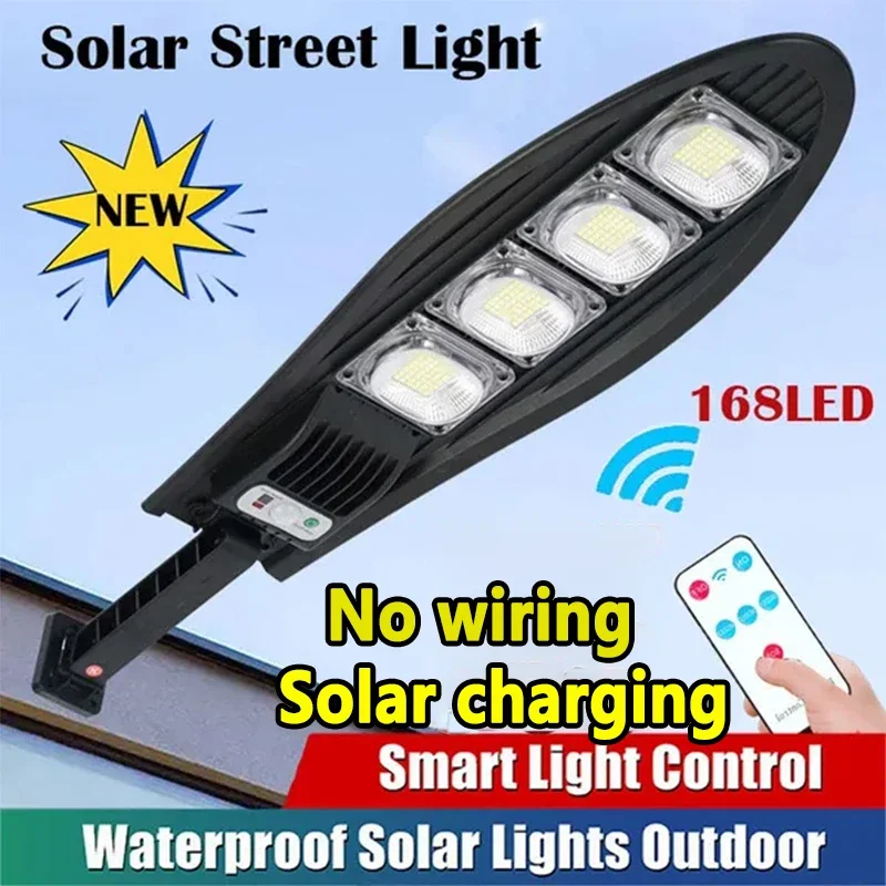 solar street lights waterproof motion sensor led wall street lamp with 3 working mode solar power lights for garden yard wall Solar Street Lights Outdoor, Solar Lamp With 3 Light Mode Remote Control Waterproof Motion Sensor Lighting for Garden Patio Path