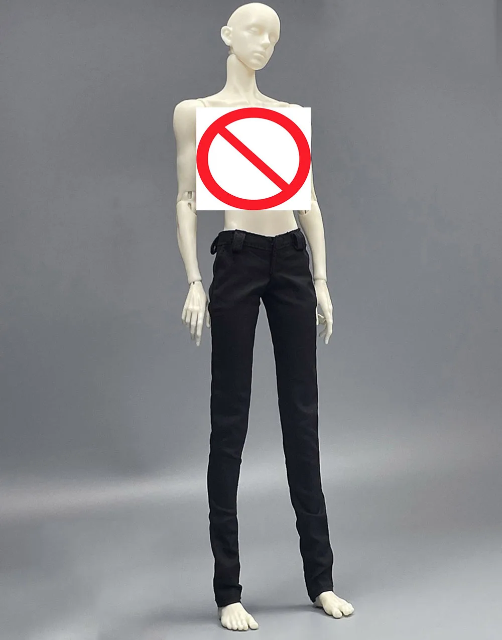 

1/6 3ATOYS Long Slim Black Pant Trousers Model About 30CM Fit 12" Thin High Body Action Collectable