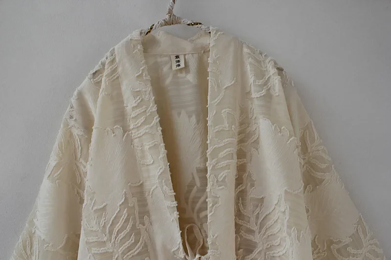 Chiffon Jacquard Outer Wear Super Fairy Cardigan Shawl Top Short Coat Summer
