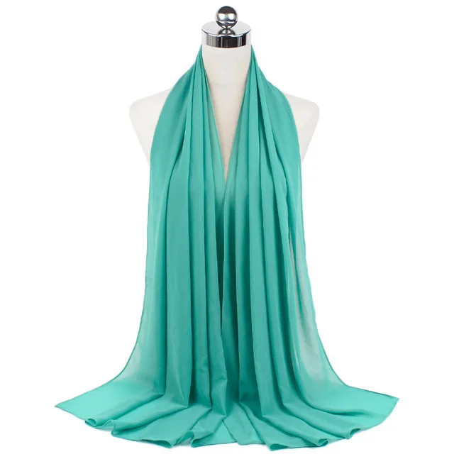 108145-49f8d0.jpg Femmes musulmanes en mousseline de soie Hijab châles écharpe Modal coton Jersey Hijabs plaine douce pour femme musulman Voile bandeau 70*180 cm islamique
