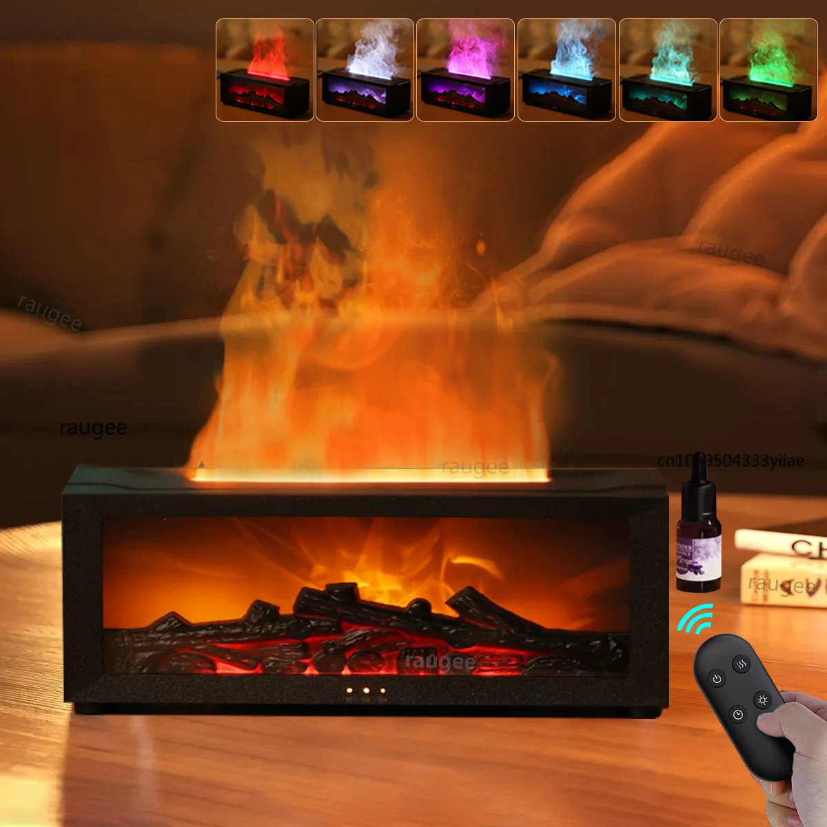 Air Aroma Humidifier Essential Oils Humidifier Flame Fragrance Diffuser Home Aromatherapy Diffuser With LED Light Remote Control 1
