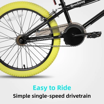 JOYSTAR Brockway Freestyle Kids BMX Bikes Kids Bicycles for 6-14 Years Old Boys Girls and Beginner-Level Riders 2 Pegs 5