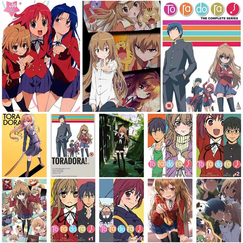 

Japanese Anime Toradora Poster Mural White Paper Decorative Prints Wall Painting Home Decoration Room Decor Aesthetic Kawaii