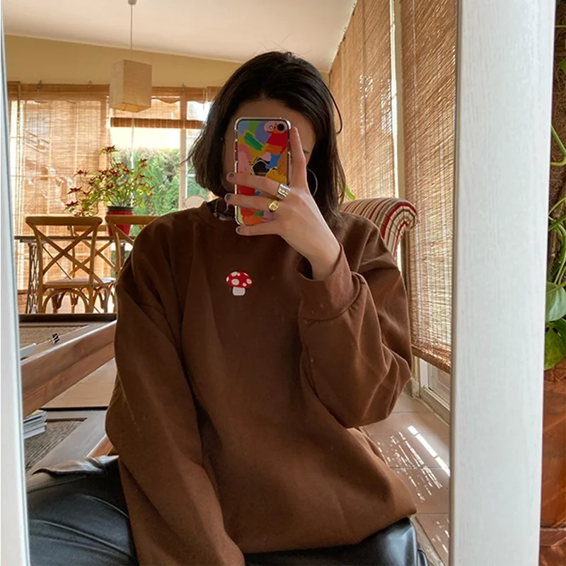Bold Shade Indie Aesthetic Sweatshirts Y2K Fashion Streetwear Long Sleeve  Hoodies Graphic Embroidery 90s Style Vintage Hoodies - AliExpress