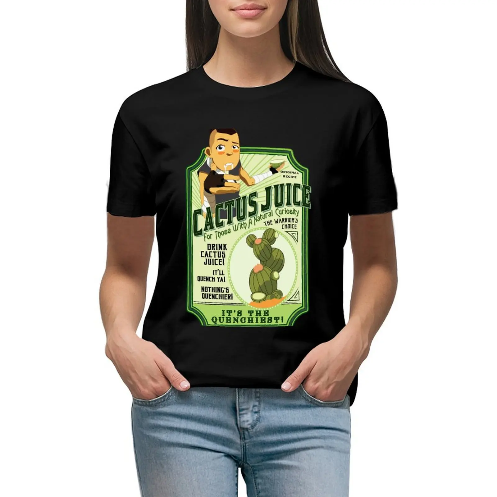

Drink Cactus Juice T-Shirt cute tops heavyweights anime fashion woman blouse 2024