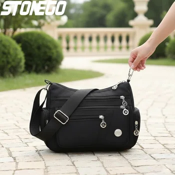 Fashion Women Waterproof Crossbody Bag Casual Single Shoulder Handbag Messenger Bag Oxford Material 1