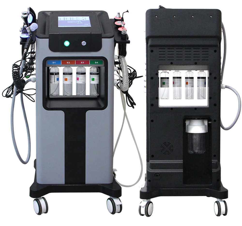 AOKO 10-in-1 Hydra-Dermabrasionsgerät, Aqua-Peeling, Sauerstoffinjektion, Gesichts-Ultraschallpflege, Hautstraffung, Tiefenreinigung, Schönheitsgerät zur Entfernung von Mitessern, Poren und Akne für Salon und Spa – Detail 11