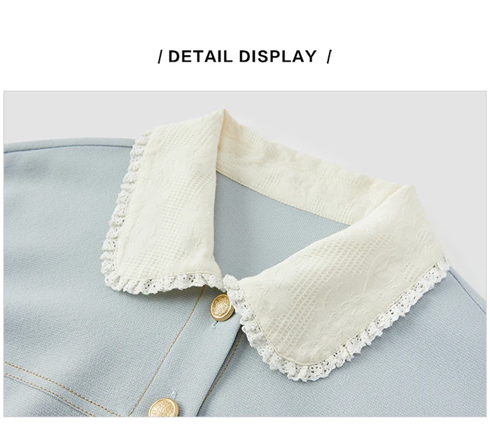 Dress Women's Lace Doll Collar Summer New Texture Topstitch Dress