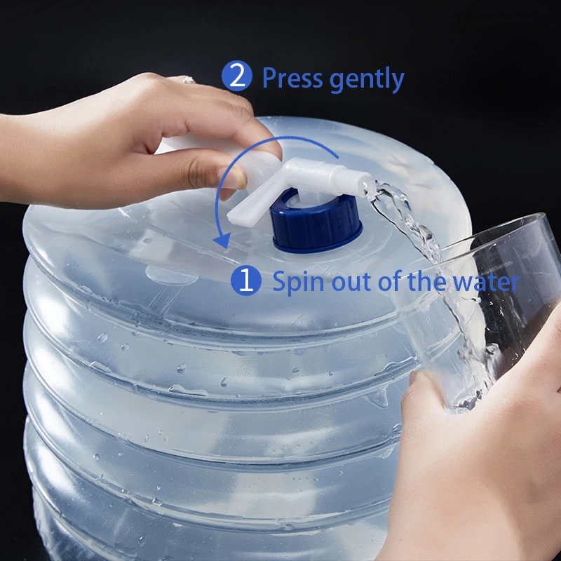 3-15L Capacity Car Collapsible Outdoor Water Bucket Portable Driving Water Tank Container Faucet ведро for Camping Picnic Hiking
