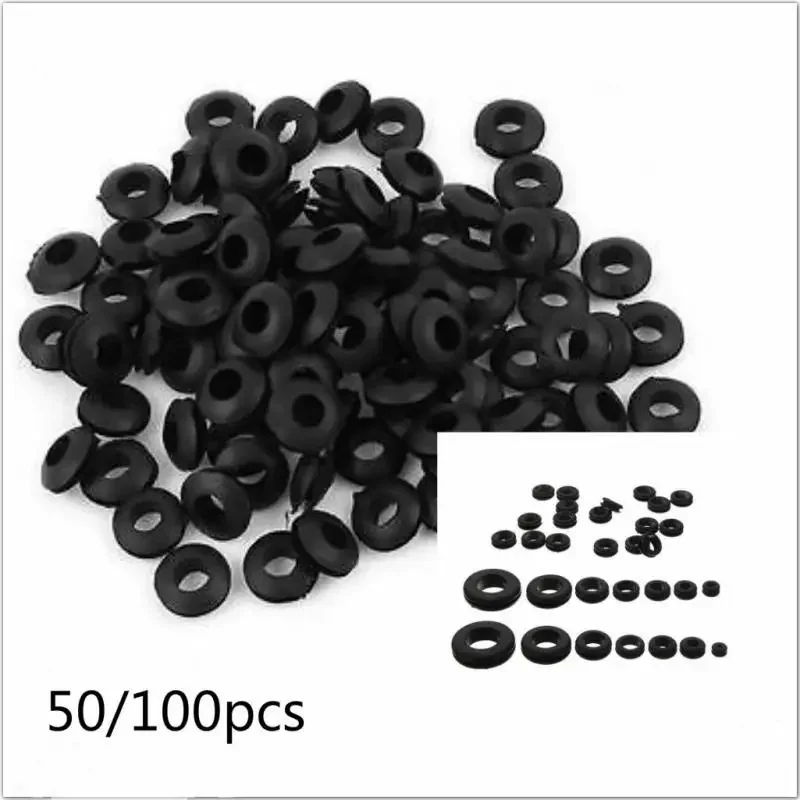 Description Picture 6 of item50pcs/100pcs M3-M20 Rubber Sealing Oil Rings Grommet Gaskets For Protects Wire Cable Hole Protection Rings Shim Washer Hardware