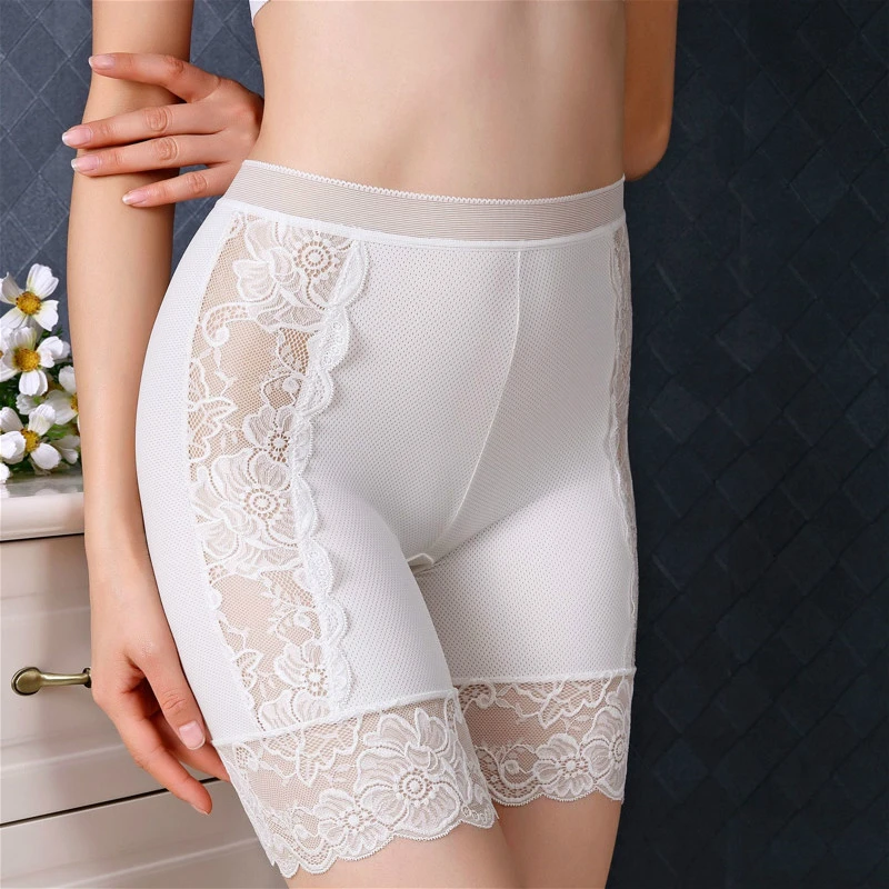 Safety Shorts Plus Size Safety Short Pants Women Seamless Under Skirt Boxers For Women Sexy Lace Anti Chafing Boyshort Panties Underwear
