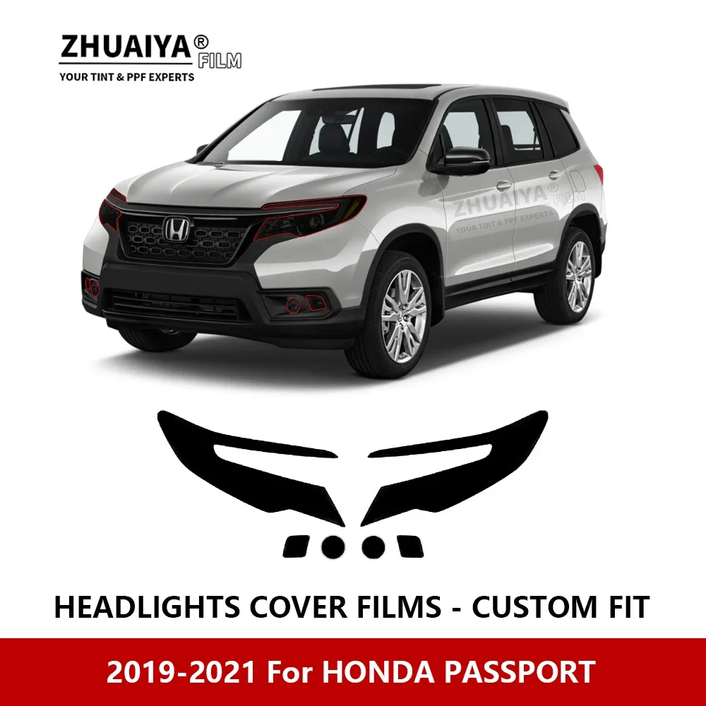 

For HONDA PASSPORT 2019-2021 Car Exterior Headlight Anti-scratch PPF precut Protective film Repair film Car stickers Accessories