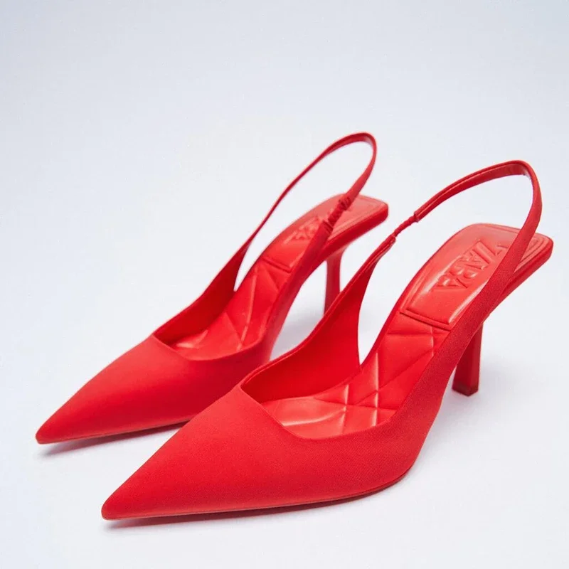 

Туфли-лодочки женские без застежек, заостренный носок, высокий каблук, однотонная модная классическая обувь, осень 2024